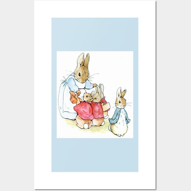 Mrs. Rabbit Warns About The Garden - Beatrix Potter Wall Art by forgottenbeauty